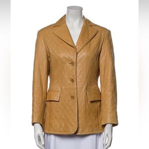 Vakko Leather Blazer